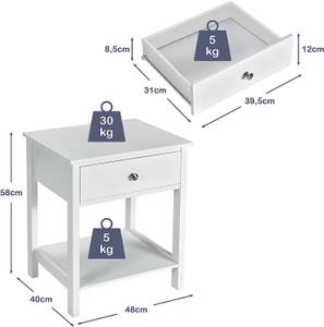 Nachttisch HW66943 (2er Set) Weiß