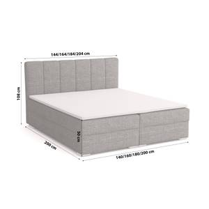 Boxspringbett Doppelbett Norrby Bett Grau - Breite: 160 cm