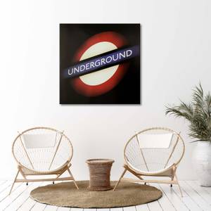 Leinwandbild London Underground Zeichen 30 x 30 cm