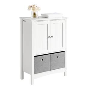 Commode de Salle de Bain BZR64-W Blanc - Bois manufacturé - 62 x 89 x 30 cm