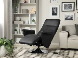 Fauteuil de relaxation PRIME Noir - Argenté