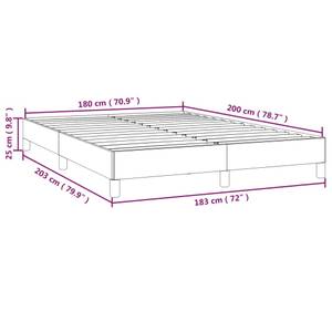 Bettgestell 3016038-3 Braun - Cremeweiß - Breite: 183 cm