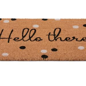 Tapis coco « Hello there » Noir - Marron - Blanc - Fibres naturelles - Matière plastique - 60 x 2 x 40 cm