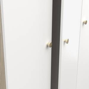 Armoire Izzy Beige - Bois manufacturé - 52 x 189 x 135 cm