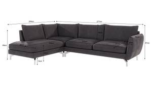 Ecksofa Avanti, 6-Sitzer Grau - Massivholz - Textil - Holz teilmassiv - 277 x 87 x 200 cm