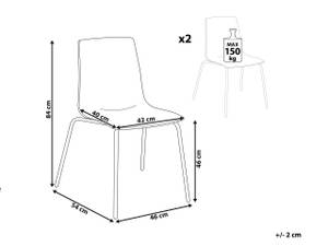 Chaise de réception SILERTON Matière plastique - 46 x 84 x 54 cm