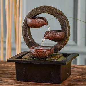 Fontaine en résine Zen Terai Marron - Matière plastique - 17 x 25 x 21 cm