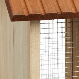 Vogelfutterhaus aus Holz Braun - Holzwerkstoff - 17 x 27 x 18 cm