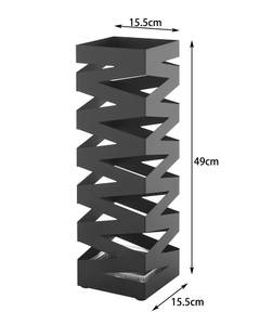 Schirmständer Schwarz - Metall - 15 x 49 x 15 cm