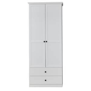 Armoire blanche ZETA Blanc - Bois manufacturé - 81 x 196 x 41 cm