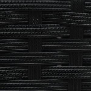 Ensemble de mobilier de jardin Noir - Métal - Textile - 40 x 48 x 70 cm