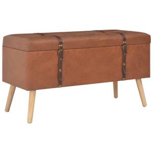 Hocker(3er Set) 296799 Braun - Massivholz - Kunstleder - 85 x 47 x 38 cm