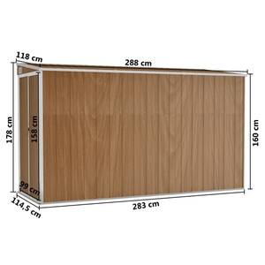 Abri de jardin 3006853 Marron - Profondeur : 288 cm