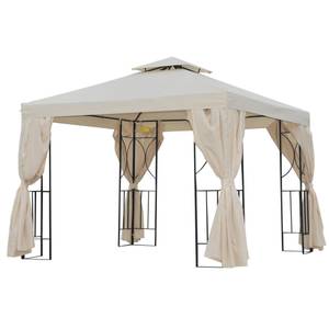 Gartenpavillon 84C-043CW Weiß - Metall - 295 x 265 x 295 cm