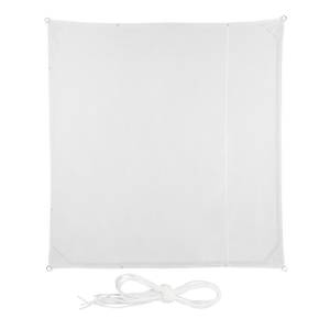 Voile d'ombrage carrée en blanc Blanc - Métal - Textile - 450 x 1 x 450 cm