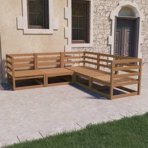 Salon de jardin (lot de 5) 3009817-1 Marron - Marron chevreuil