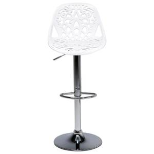 Tabouret de bar Ornament blanc Blanc