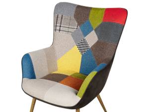 Sessel VEJLE 2-tlg Beige - Blau - Grau - Multicolor - Rot - Gelb - Textil