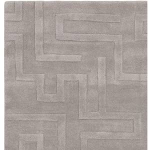 Tapis moderne pure laine tufté main ZEMA Gris - 120 x 170 cm