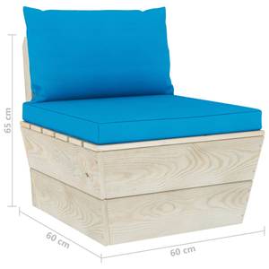 Gartensitzgruppe K126(6-tlg) Blau - Massivholz - 65 x 60 x 60 cm