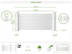 Vorgartenzaun NIESEN Weiß - Anzahl Teile im Set: 1