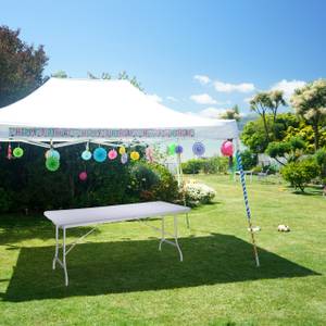 Table de jardin pliable BASTIAN Blanc