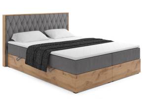 Boxspringbett LOLLY4 Grau - Breite: 209 cm - H4