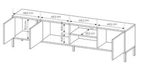 TV-Schrank DASTI Beige - Holzwerkstoff - 203 x 54 x 40 cm