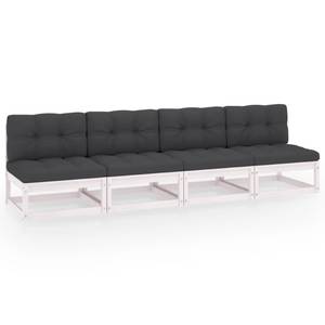 Gartensofa (4-teilig) 3009883-2 Weiß