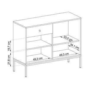 Monne Sideboard 2-türig Nachtblau