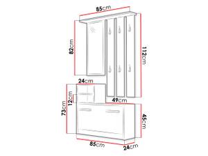 Garderobe-Set Kolom Weiß