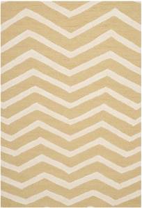 Wollteppich Edie Beige - Gold - Textil - 120 x 2 x 180 cm