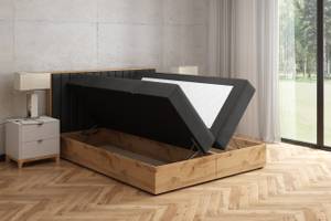 Boxspringbett LOLLY3 Schwarz - Breite: 149 cm - H3