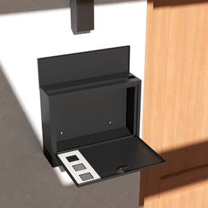 Briefkasten B80-015V00BK Braun - Metall - 12 x 29 x 37 cm