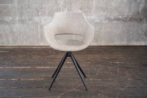 Chaise ZAJA, pivotante, microfibre Chaise ZAJA de KAWOLA, chaise de salle à manger pivotante, microfibre Vintage blanc crème - Blanc crème