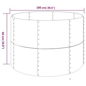 Hochbeet 3012743-2 Silber - 100 x 100 cm