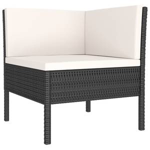 Garten-Sofagarnitur (13-teilig) 3094528 Schwarz - Metall - Polyrattan - 60 x 35 x 60 cm