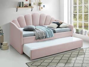 Ausziehbett ELUSIA Pink - Textil - 100 x 116 x 204 cm