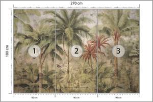 Papier Peint FORÊT TROPICALE Vintage 270 x 180 x 180 cm