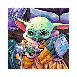 Puzzle Baby Yoda Papier - 20 x 4 x 28 cm