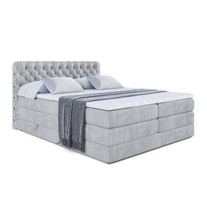 Boxspringbett BOXI8 KING Grau - Breite: 180 cm