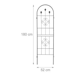 Schwarze Rankgitter im 2er Set Schwarz - Metall - 50 x 180 x 1 cm