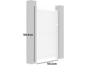 Portillon aluminium  Lola  - 101.2 x 155 Hauteur : 156 cm