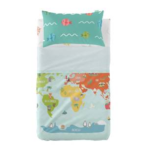 World map Bettlaken-set Textil - 1 x 120 x 180 cm