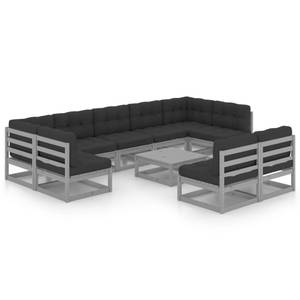 Garten-Lounge-Set (10-teilig) 3009756-2 Anthrazit - Grau