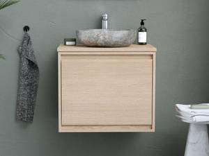 Einzelwaschtisch MESLIVA Beige - Holzwerkstoff - 45 x 50 x 60 cm