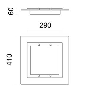 Deckenleuchte Beton Led 40 x 40 cm