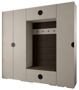 Garderobe Inova 4 Z8 Schwarz - Braun - Grau