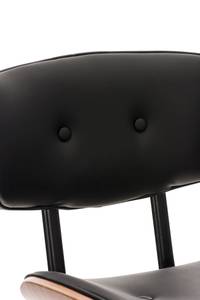 Tabouret de bar Sarnia Noir - Imitation noyer