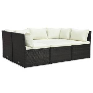 Gartensofa-Set Braun - Metall - 180 x 66 x 59 cm